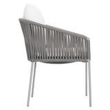 Amalfi Charcoal Mist/White/Cream Outdoor Chair - Ornate Home