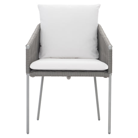 Amalfi Charcoal Mist/White/Cream Outdoor Chair - Ornate Home