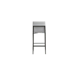Amalfi Metal Back Bar Stool in White Leather (Set of 2) - Ornate Home