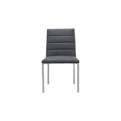 Amalfi Metal Back Chair in Cobalt Leather (Set of 2) - Ornate Home