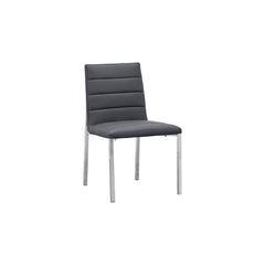 Amalfi Metal Back Chair in Cobalt Leather (Set of 2) - Ornate Home