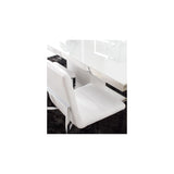Amalfi Metal Back Chair in White Leather (Set of 2) - Ornate Home