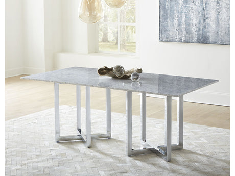 Amalfi Rectangular Carrara Marble Top Dining Table - Ornate Home