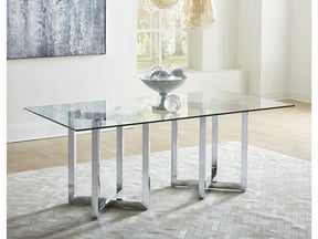 Amalfi Rectangular Glass Top Dining Table - Ornate Home