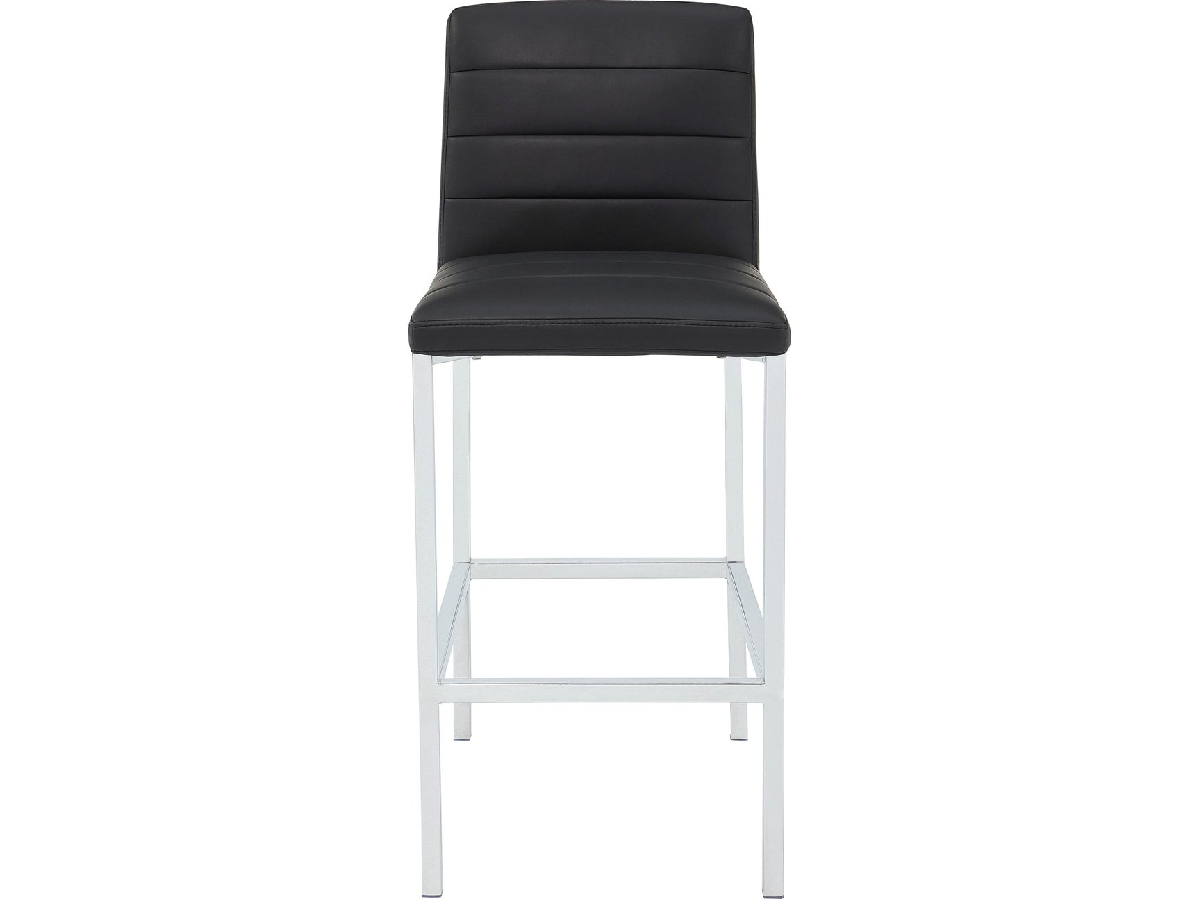 Amalfi Soot/Chrome Metal Back Bar Stool - Ornate Home