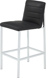 Amalfi Soot/Chrome Metal Back Bar Stool (Set of 2) - Ornate Home