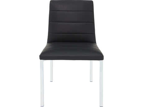 Amalfi Soot/Chrome Metal Back Chair - Ornate Home