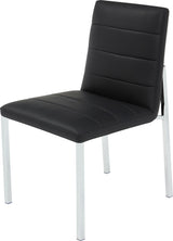 Amalfi Soot/Chrome Metal Back Chair - Ornate Home