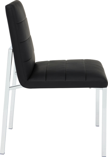 Amalfi Soot/Chrome Metal Back Chair - Ornate Home