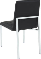 Amalfi Soot/Chrome Metal Back Chair - Ornate Home