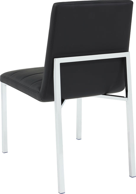 Amalfi Soot/Chrome Metal Back Chair - Ornate Home