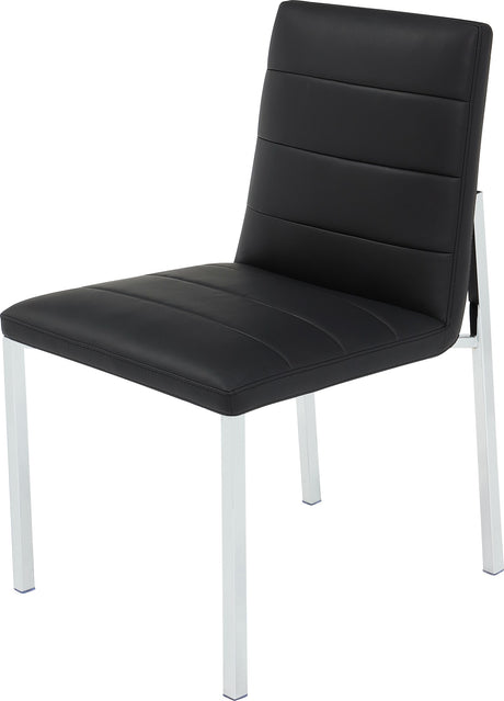 Amalfi Soot/Chrome Metal Back Chair (Set of 2) - Ornate Home