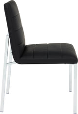 Amalfi Soot/Chrome Metal Back Chair (Set of 2) - Ornate Home