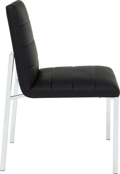 Amalfi Soot/Chrome Metal Back Chair (Set of 2) - Ornate Home