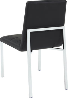 Amalfi Soot/Chrome Metal Back Chair (Set of 2) - Ornate Home