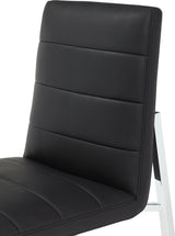 Amalfi Soot/Chrome Metal Back Chair (Set of 2) - Ornate Home