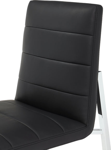 Amalfi Soot/Chrome Metal Back Chair (Set of 2) - Ornate Home