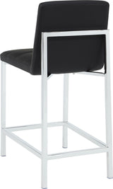 Amalfi Soot/Chrome Metal Back Counter Stool - Ornate Home
