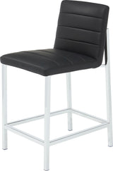 Amalfi Soot/Chrome Metal Back Counter Stool (Set of 2) - Ornate Home