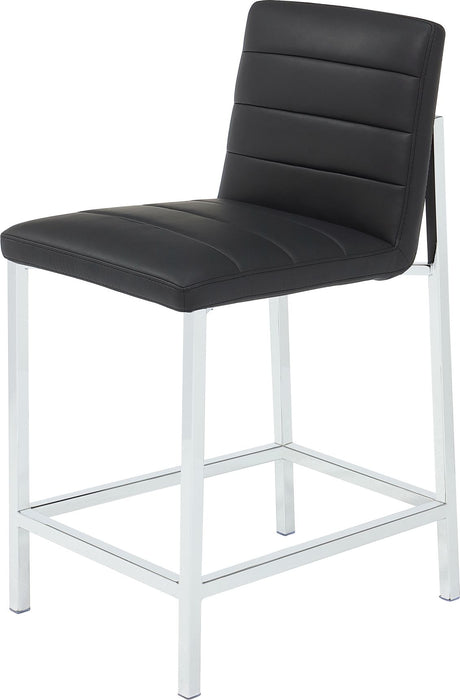 Amalfi Soot/Chrome Metal Back Counter Stool (Set of 2) - Ornate Home