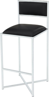 Amalfi Soot/Chrome X Base Bar Stool - Ornate Home