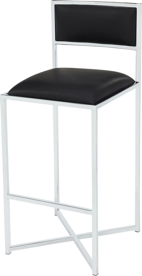 Amalfi Soot/Chrome X Base Bar Stool - Ornate Home