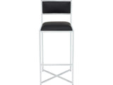 Amalfi Soot/Chrome X Base Bar Stool (Set of 2) - Ornate Home