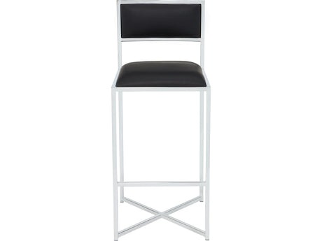 Amalfi Soot/Chrome X Base Bar Stool (Set of 2) - Ornate Home