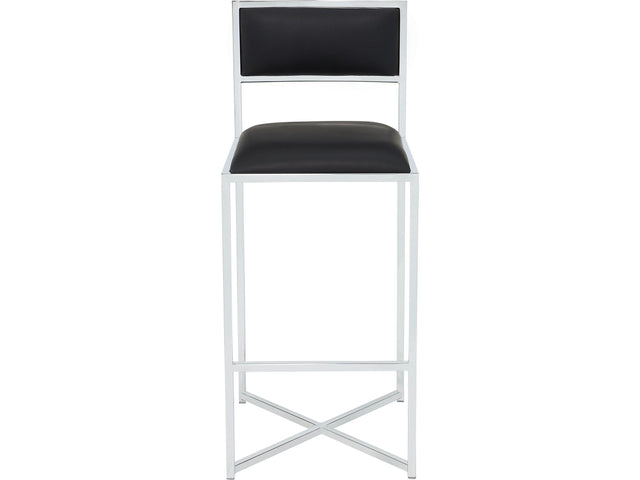 Amalfi Soot/Chrome X Base Bar Stool (Set of 2) - Ornate Home