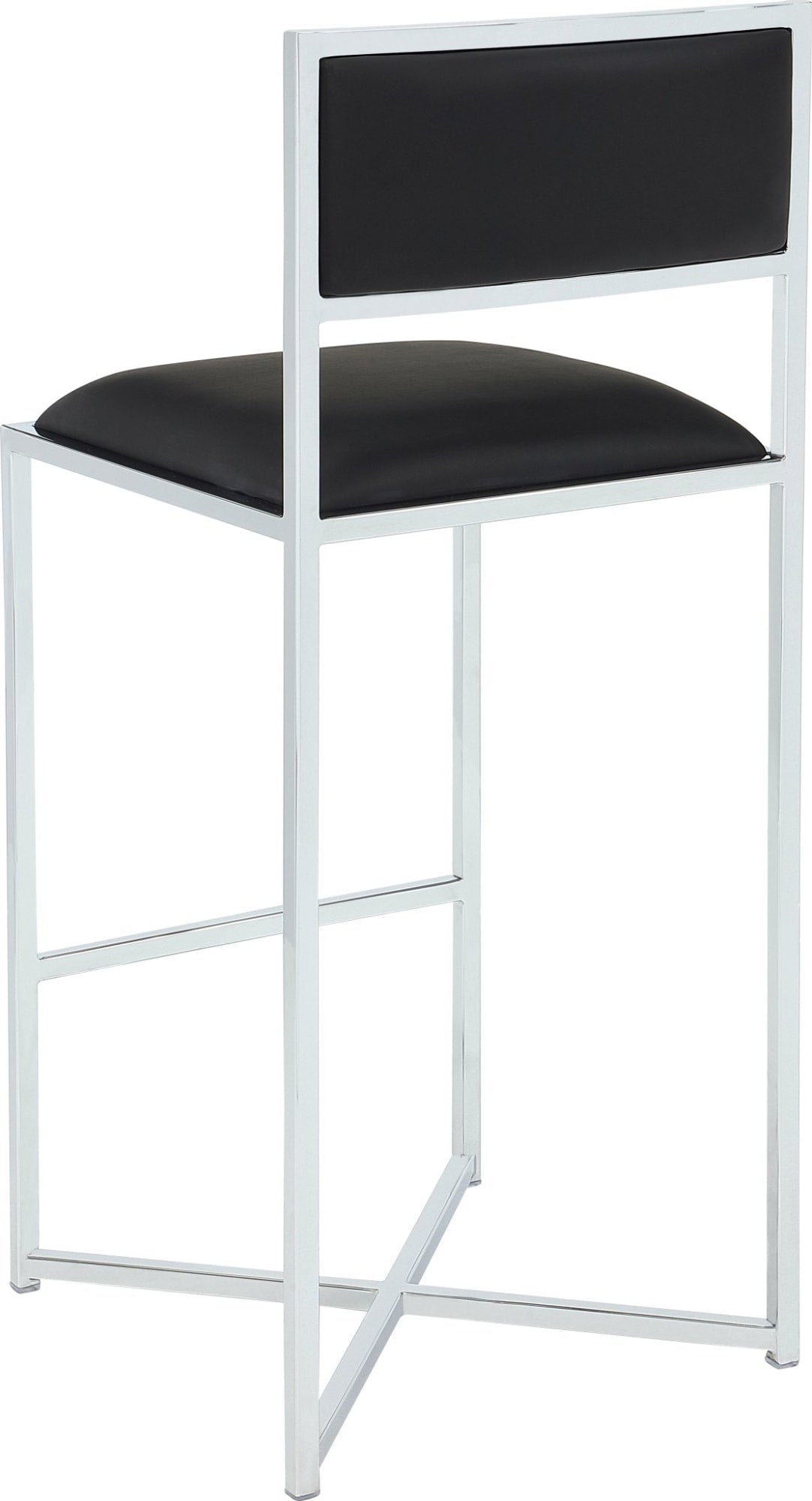 Amalfi Soot/Chrome X Base Bar Stool (Set of 2) - Ornate Home