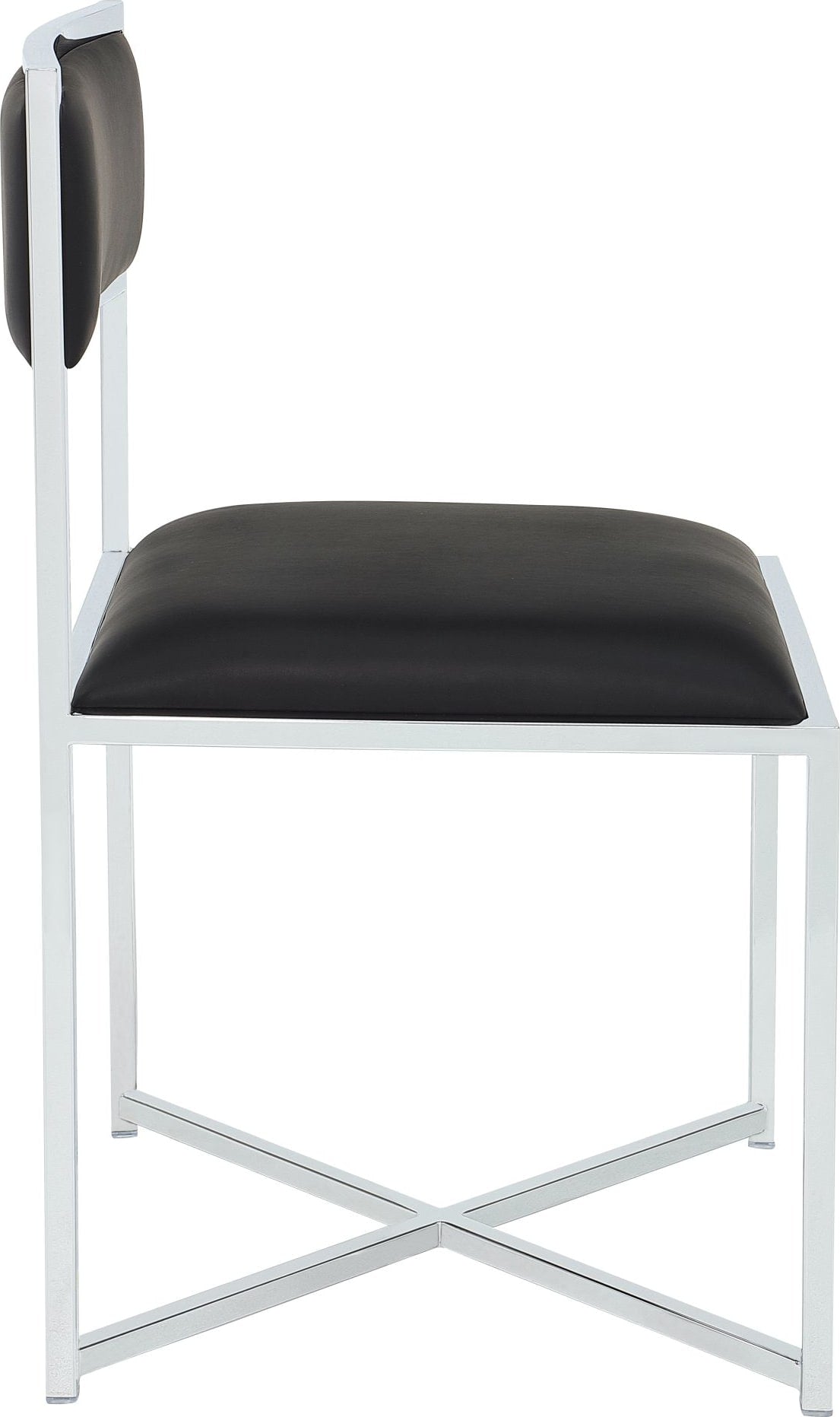 Amalfi Soot/Chrome X Base Chair - Ornate Home