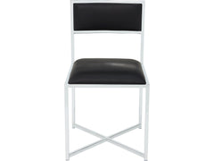 Amalfi Soot/Chrome X Base Chair (Set of 2) - Ornate Home