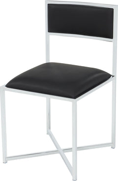 Amalfi Soot/Chrome X Base Chair (Set of 2) - Ornate Home