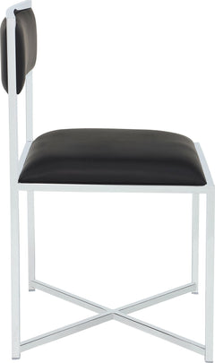 Amalfi Soot/Chrome X Base Chair (Set of 2) - Ornate Home