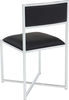 Amalfi Soot/Chrome X Base Chair (Set of 2) - Ornate Home