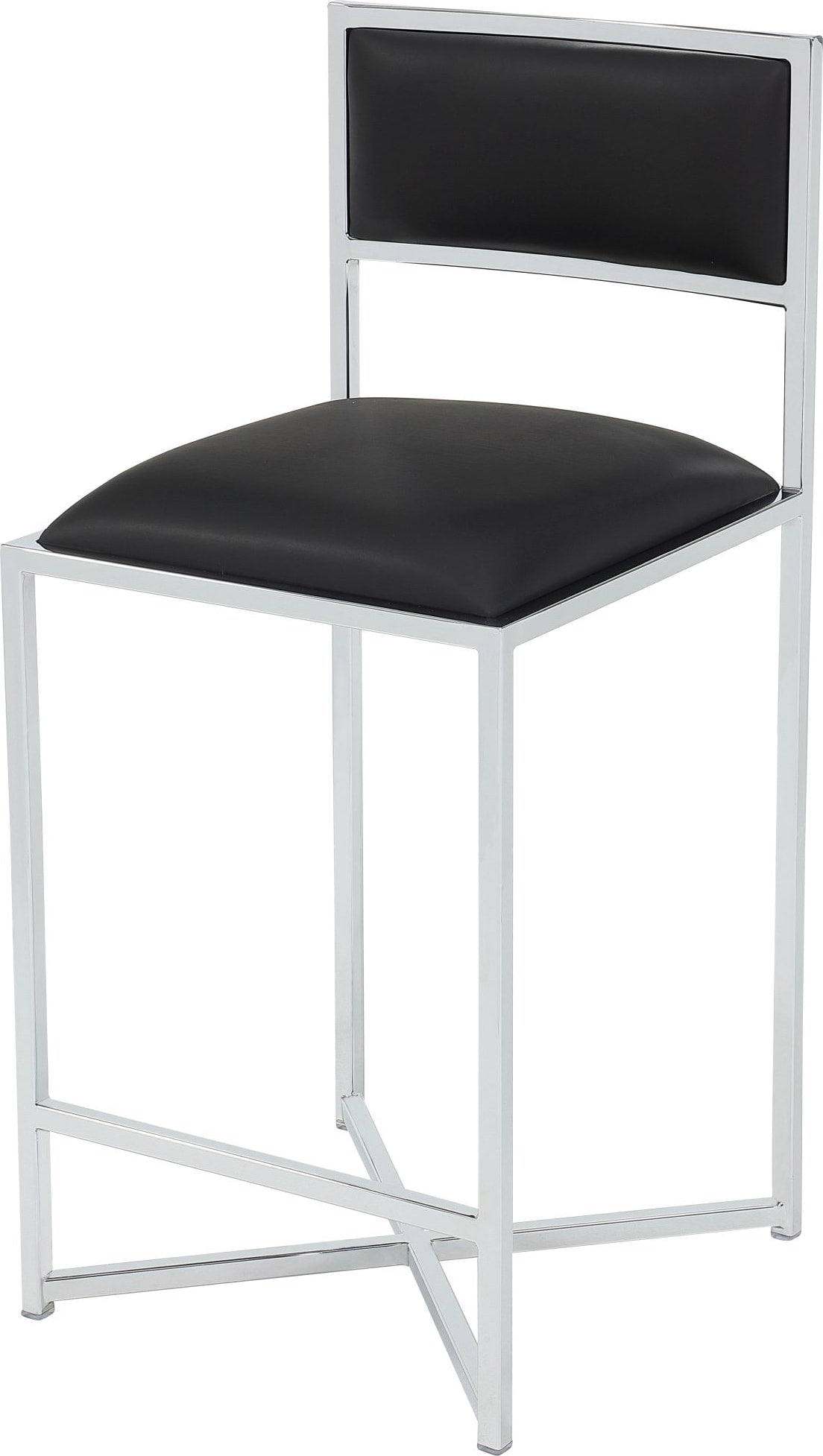 Amalfi Soot/Chrome X Base Counter Stool - Ornate Home