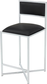 Amalfi Soot/Chrome X Base Counter Stool (Set of 2) - Ornate Home
