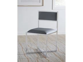 Amalfi X-Base Chair in Cobalt Leather (Set of 2) - Ornate Home