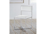 Amalfi X-Base Chair in White Leather (Set of 2) - Ornate Home