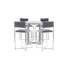 Amalfi X-Base Counter Stool in Cobalt Leather (Set of 2) - Ornate Home