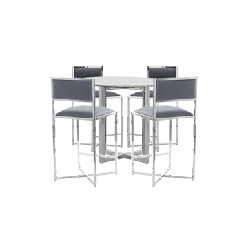 Amalfi X-Base Counter Stool in Cobalt Leather (Set of 2) - Ornate Home