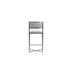 Amalfi X-Base Counter Stool in White Leather (Set of 2) - Ornate Home