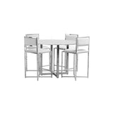 Amalfi X-Base Counter Stool in White Leather (Set of 2) - Ornate Home