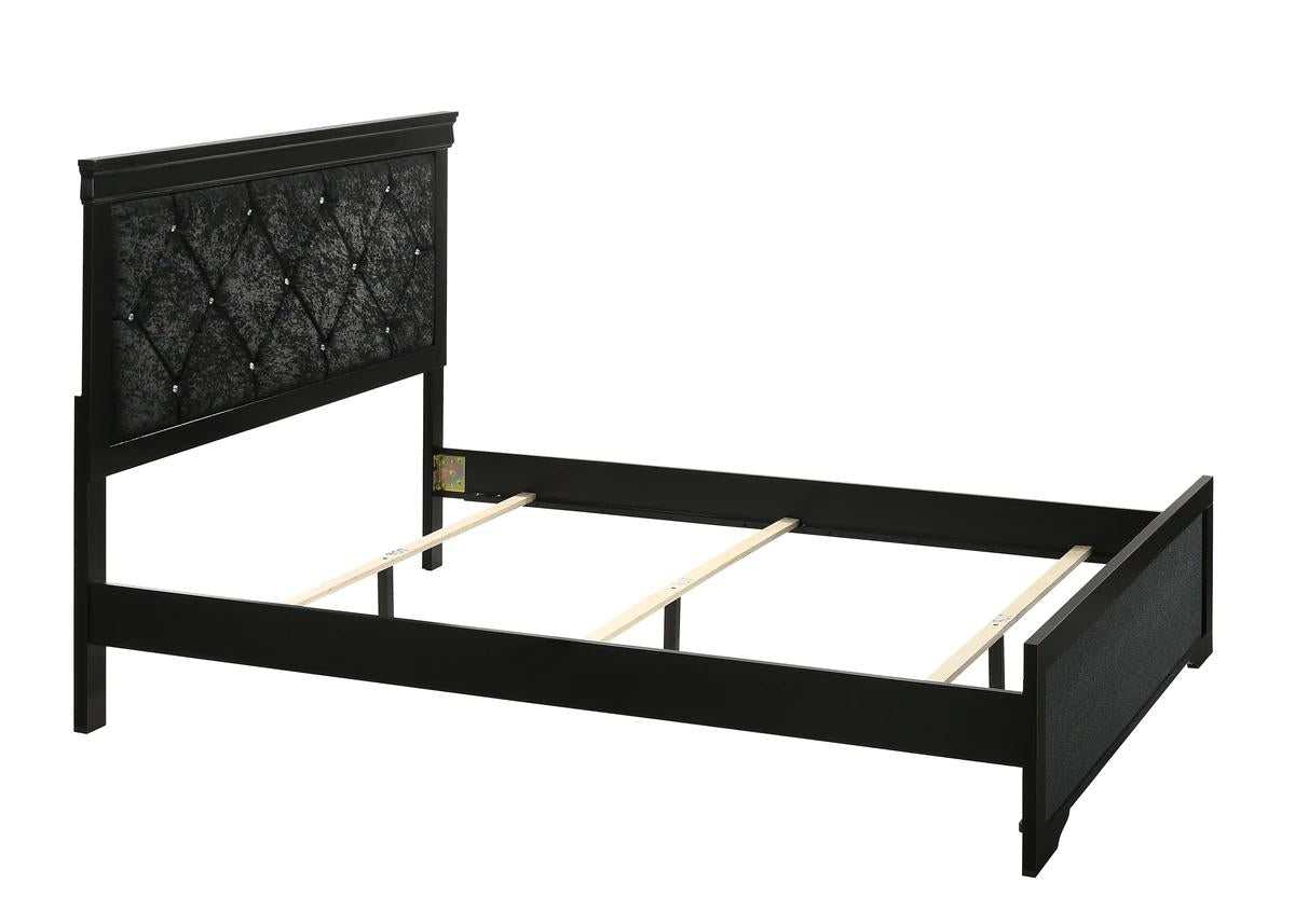 Amalia Black California King Panel Bed - Ornate Home