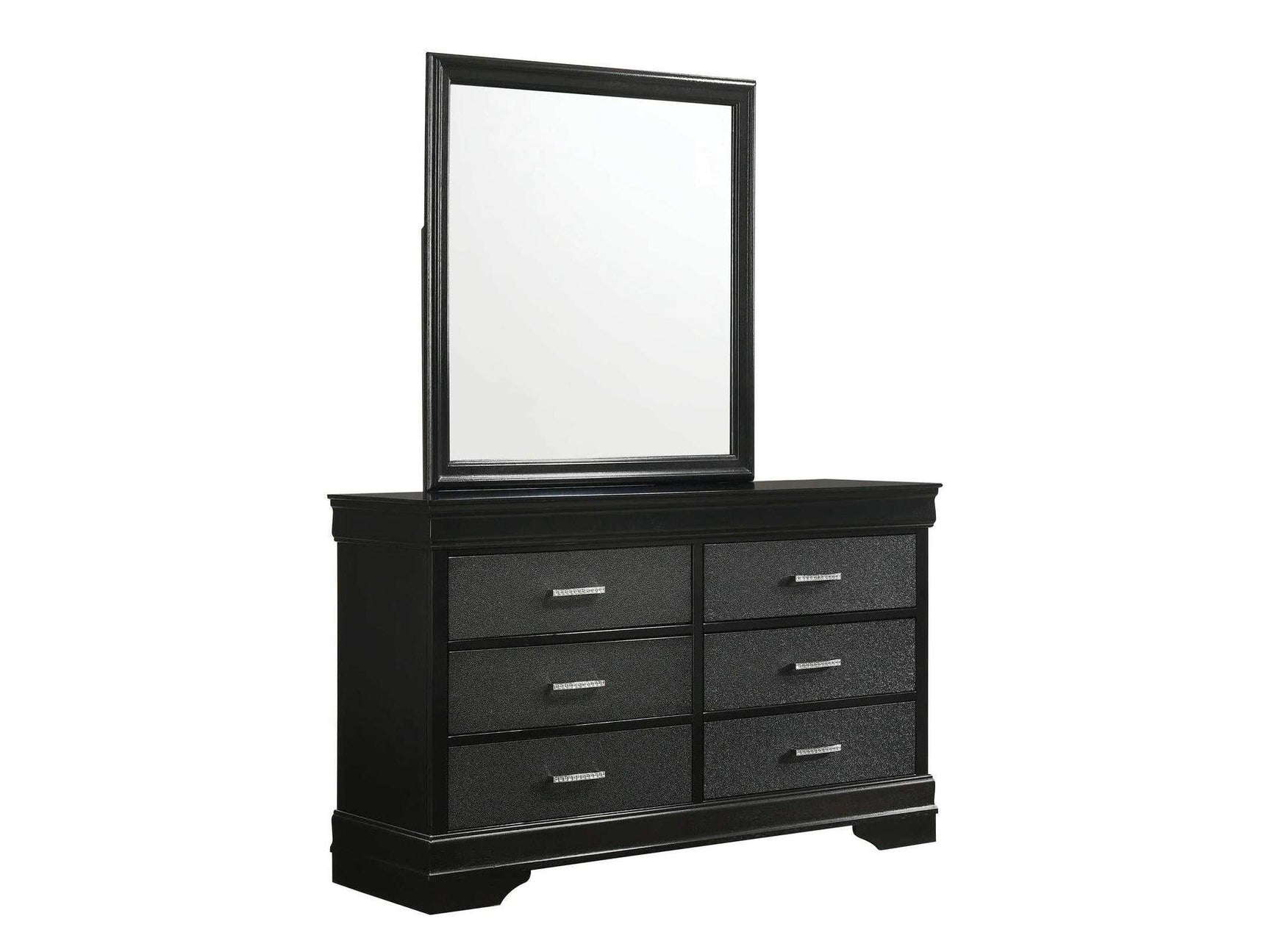 Amalia Black Dresser & Mirror - Ornate Home
