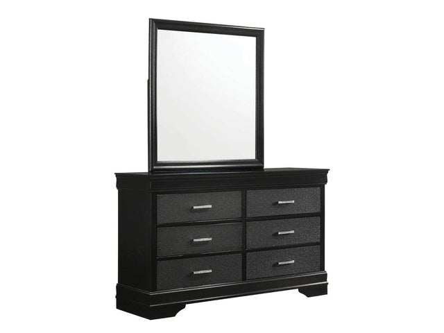 Amalia Black Dresser & Mirror - Ornate Home