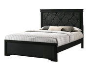 Amalia Black King Upholstered Panel Bed - Ornate Home