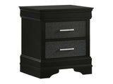 Amalia Black Nightstand - Ornate Home