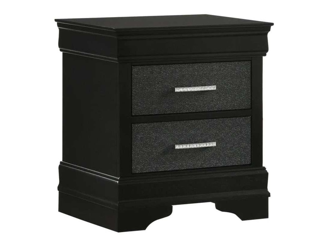 Amalia Black Nightstand - Ornate Home