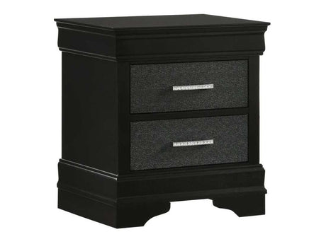 Amalia Black Nightstand - Ornate Home